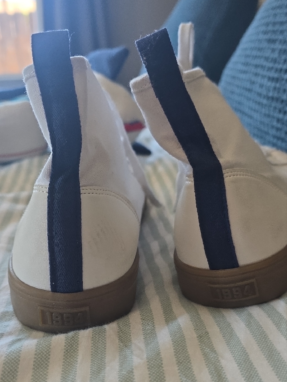 Kids Plush Shark Slippers - Blue and White - Picture 3 of 10